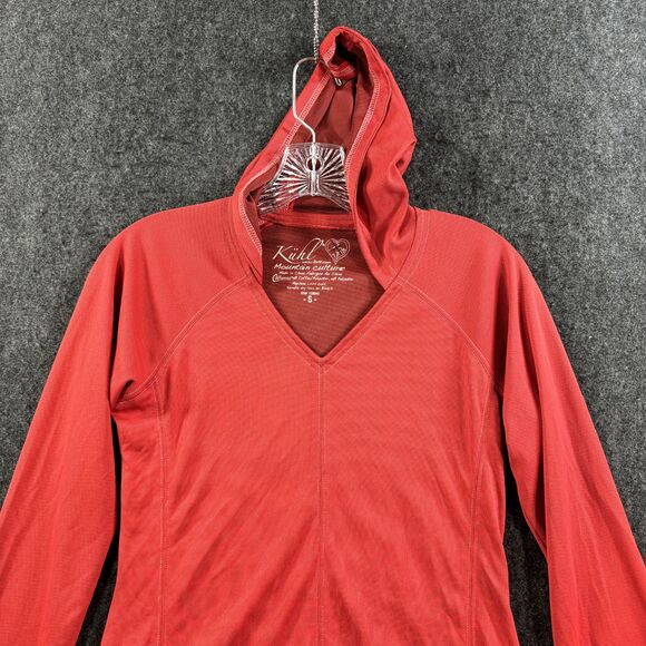 Kuhl Top Women's Small Coral Hooded Long Sleeve Coffeena Blend - Picture 2 of 7